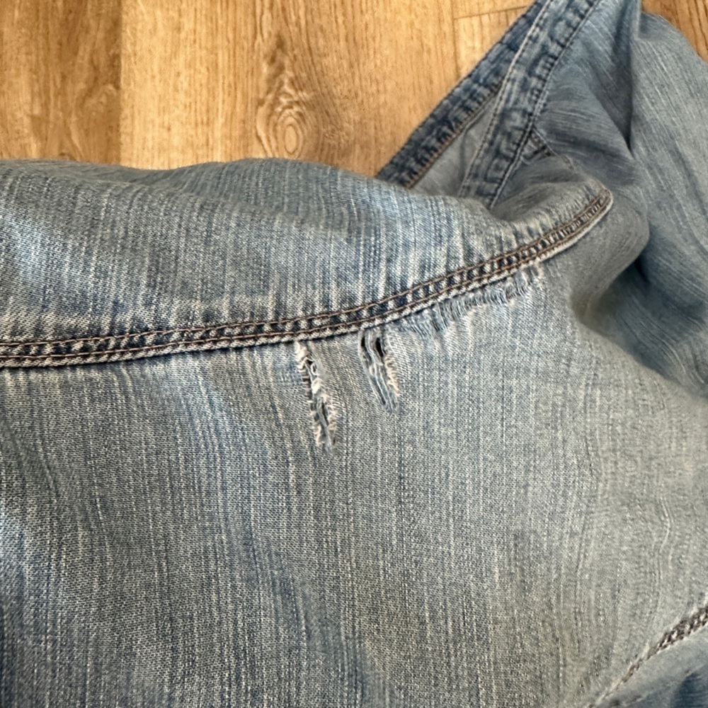 Vintage boho Ralph Lauren jeans a line fit n flare patchwork seam denim skirt - Picture 9 of 9